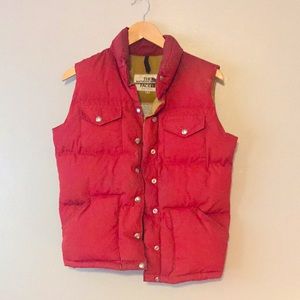 North Face orange down puffer vest women’s medium